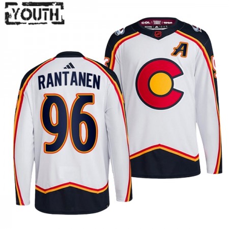 Colorado Avalanche Mikko Rantanen 96 Adidas 2022-23 Reverse Retro 2.0 Weiss Trikot Authentic - Kinder